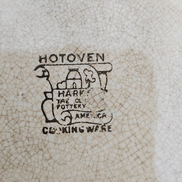 Harker Hotoven 1930s Vintage Pottery Serving Petit Point Floral Mixing Bowl Set - Picture 5 of 9